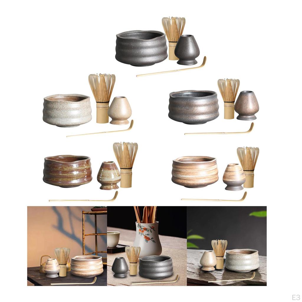 Handmade Matcha Whisk Set, Holder for Kithen Home Dining Room Teahouse