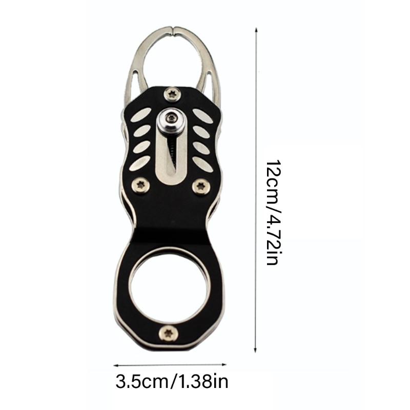 Fish Holder Gripper Tool Stainless Steel Fishing Pliers Fish Lip Gripper Fish Mouth Grabber with Coiled Lanyard