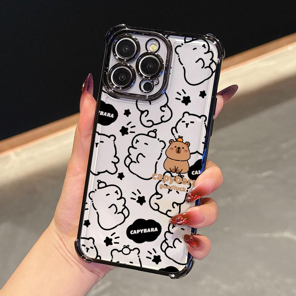 Cute Little Capybara Case For Samsung Galaxy A57 A37 A07 A17 A56 A55 A54 A52 A53 A36 A34 A35 A33 A73 A26 A25 A16 A06 Phone Cover