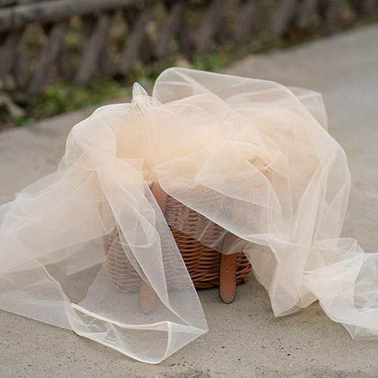 Fairy Mist Soft Tulle Fabric: Handmade Solid Color Lace Veil for Clothing DIY Projects