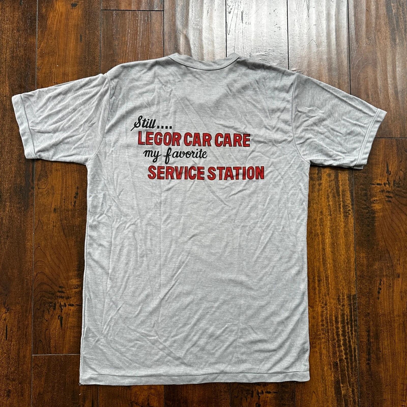 

Legor Caltex VTG T Shirt Service Station PDX Portland Oregon Grey Single Stitch 3XL