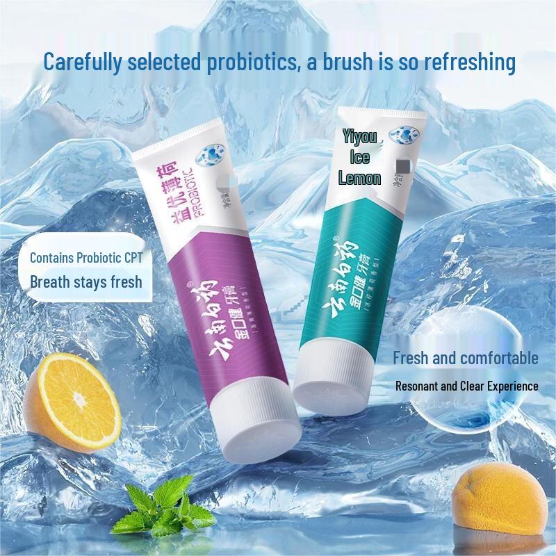 Yunnan Baiyao Icy Lemon Mint Fresh Breath Toothpaste 4-Pack