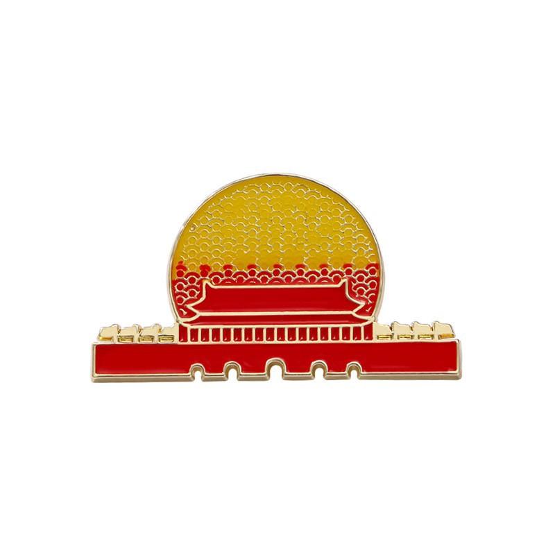 Chinese Badge, National Day Brooch for Fame Service Clothing Accessories