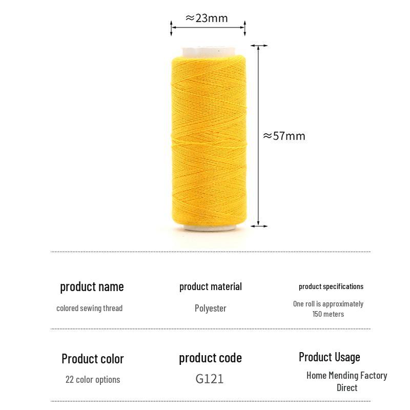 402 Polyester Black & White Sewing Thread Set: Small Roll for Machine & Hand Sewing, Needle & Thread for Household & Clothes Use.