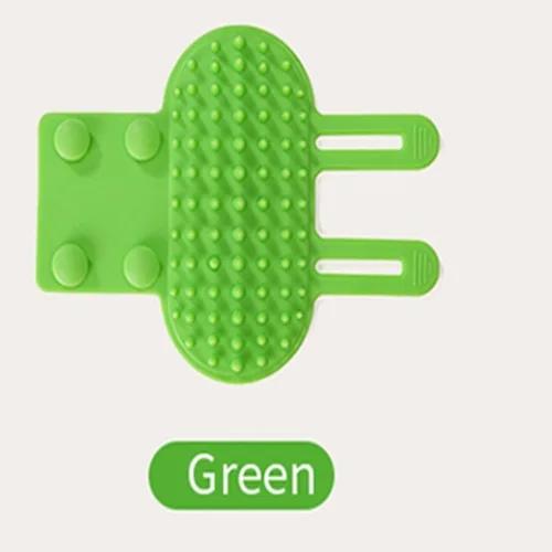 

Расческа для кошек, угловая щетка для самостоятельного вычесывания, не повреждающая мебель, щетка-когтеточка для кошек, щетка для удаления шерсти с кошек зелёный