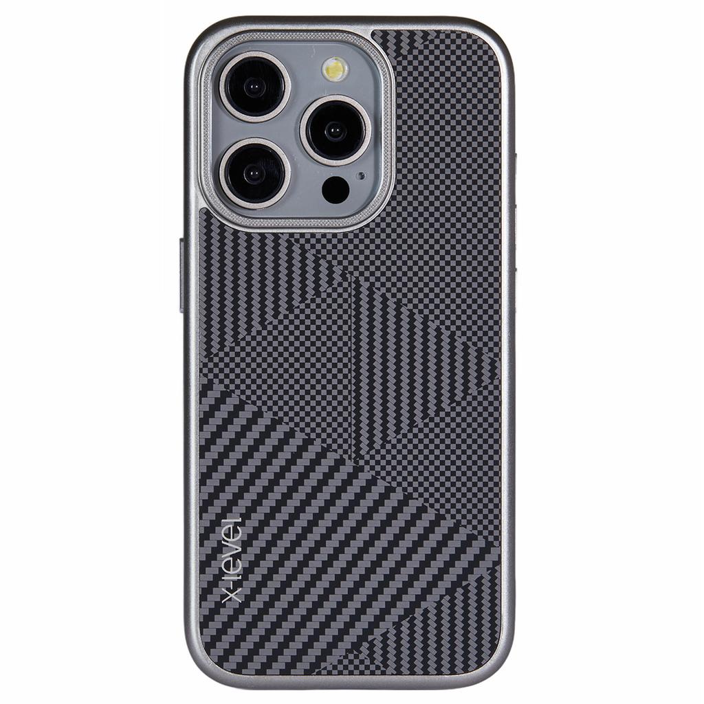 For iPhone 15 Pro Max Case Ultra-Thin PC Hard Phone Cover Carbon Nano Fiber Texture