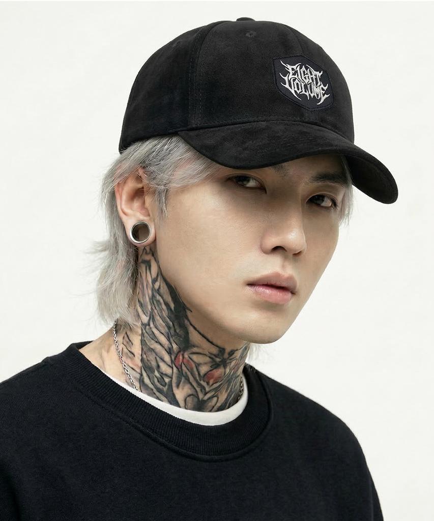 EIGHTVOLUME Ev Metal Logo Suede Basic Ball Cap (Black)