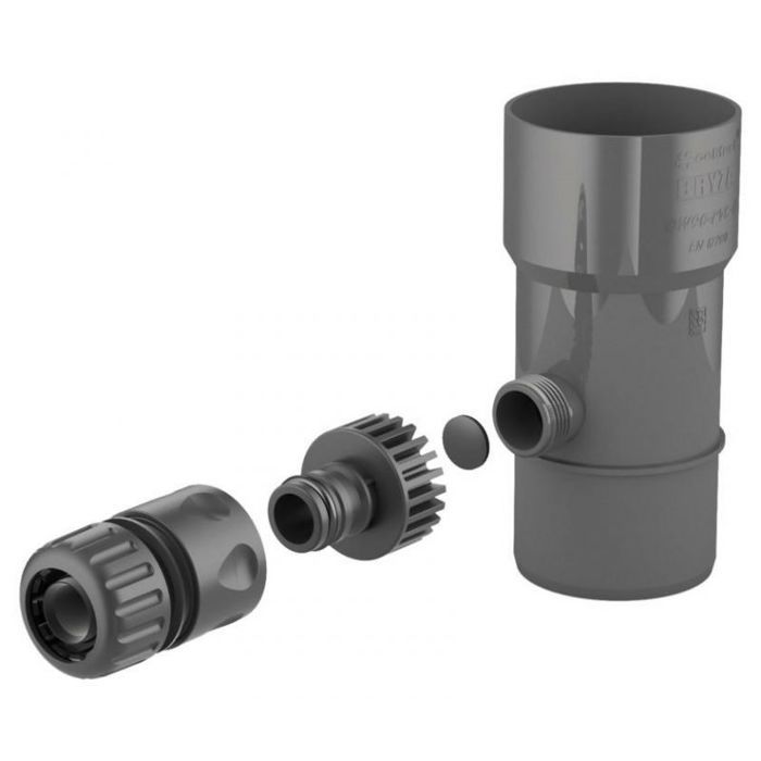 Récupérateur d'eau de pluie - CELLFAST - BRYZA 90 mm - Graphite - PVC - Montage facile et durable