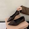 Fashion Spring New Single Shoes Women Fashion Pointed Head Shallow Mouth Fold Soft Sole Anti-slip Wear-resistant Low Heel Shoes