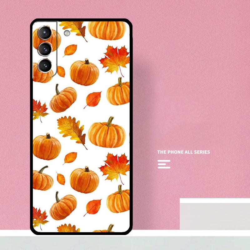 Autumn Leaves Fall Pumpkin Halloween Case For Samsung Galaxy S20 FE S21 S22 S23 Ultra S8 S9 S10 Note 10 Plus 20 Ultra Cover