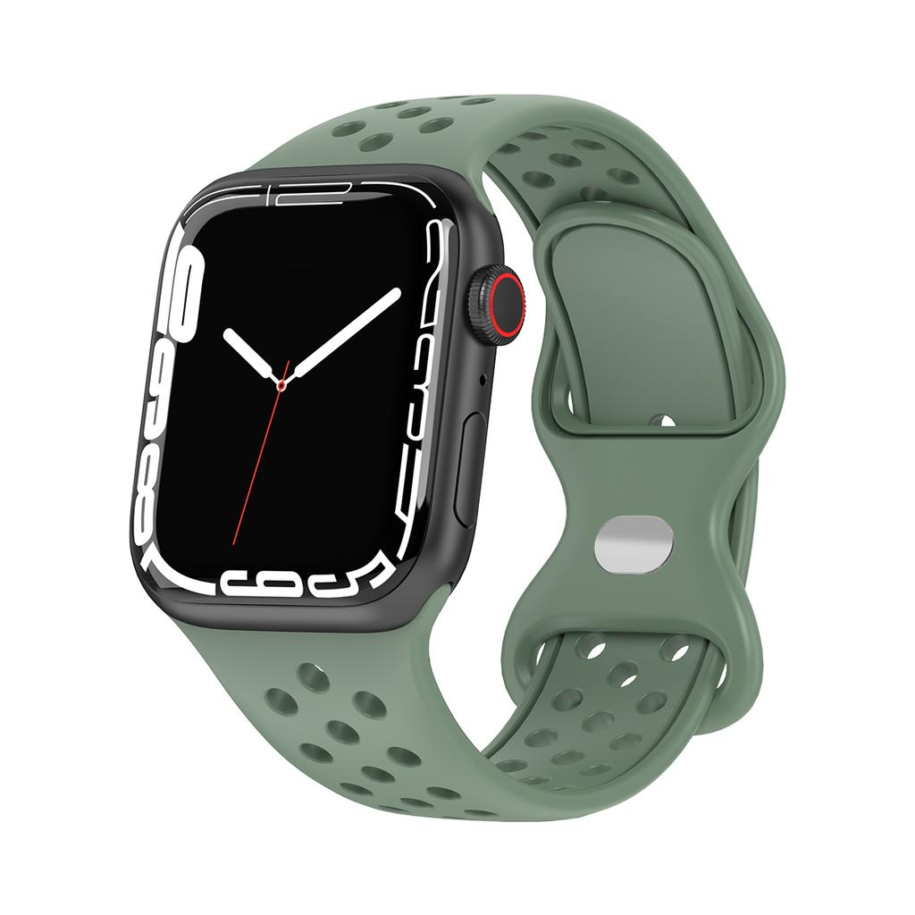 Silicone Strap for Apple Watch Band Ultra2 49mm Series 9 8 7 41mm 45 Mm 38mm 42mm Sport Bracelet iWatch 7 6 SE 5 4 3 44mm 40mm