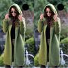Cozy Plus Size Autumn And Winter Long Cardigan Hooded Sweater Womens Coat