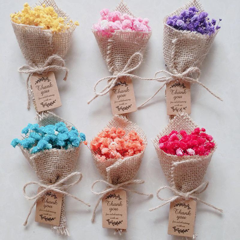 Mini Car Bouquet with Magnetic Preserved Flower, Aroma Diffuser, Dried Flower, Gift Card, Small Bouquet