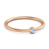 Moonstone Round Minimalist Bezel Set Ring -925 Sterling Silver Rose Gold Vermeil