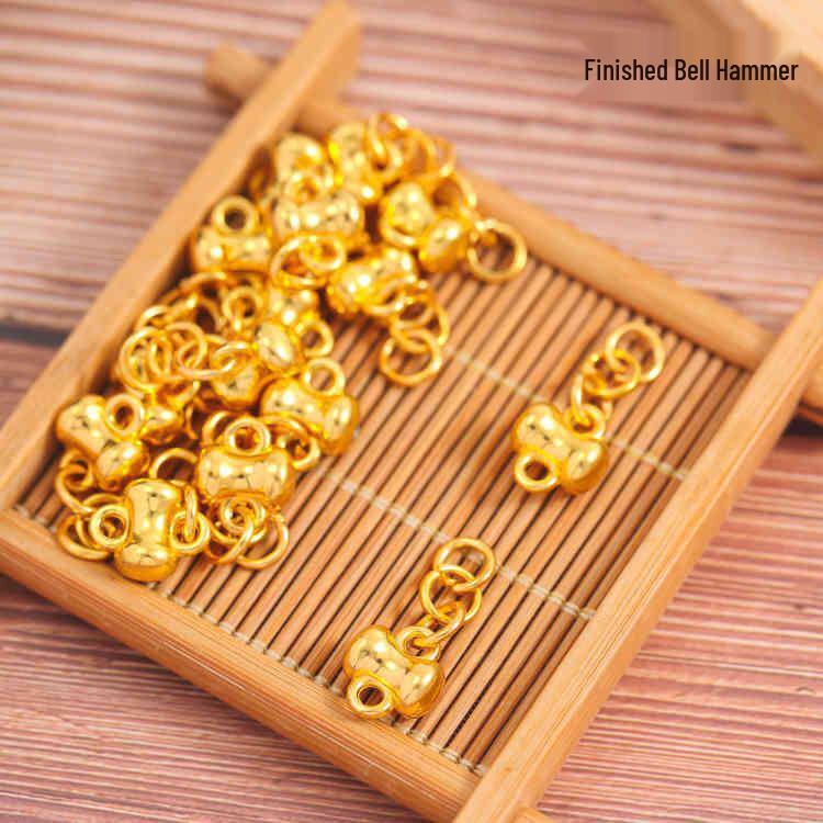 Brass and Copper Wind Chime DIY Accessories with Clapper - Small Metal Christmas Bells