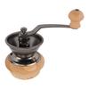 Coffee Grinder Manual Oak Stainless Steel Retro Ergonomic Crank Handle Conical Grinding   Portable Coffee Bean Grinder