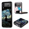 Black Cat Cartoon Cute Phone Case For Samsung Galaxy Z Flip7 Flip6 5G Flip5 Flip4 Flip3 ZFlip 7 6 3 4 5 Shockproof Back Cover Ga