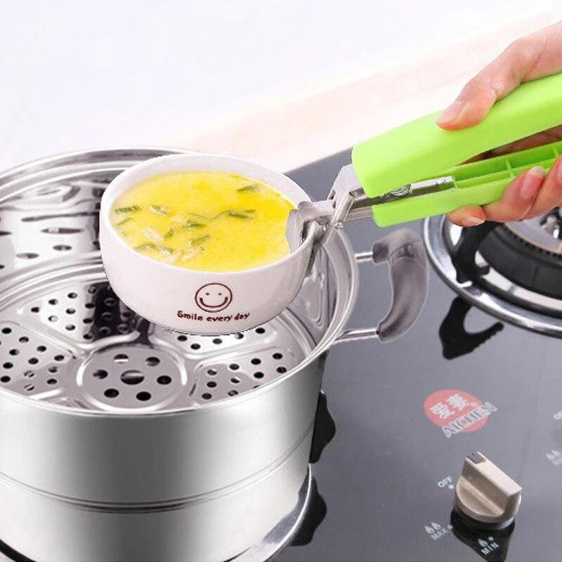 Edelstahl Anti-Bügel-Schüsselklemme Mehrzweck-Schüsselgreifer Schüsselgreifer Schüsselgreifer Schüsselgreifer Haushalts-Schüsselgreifer