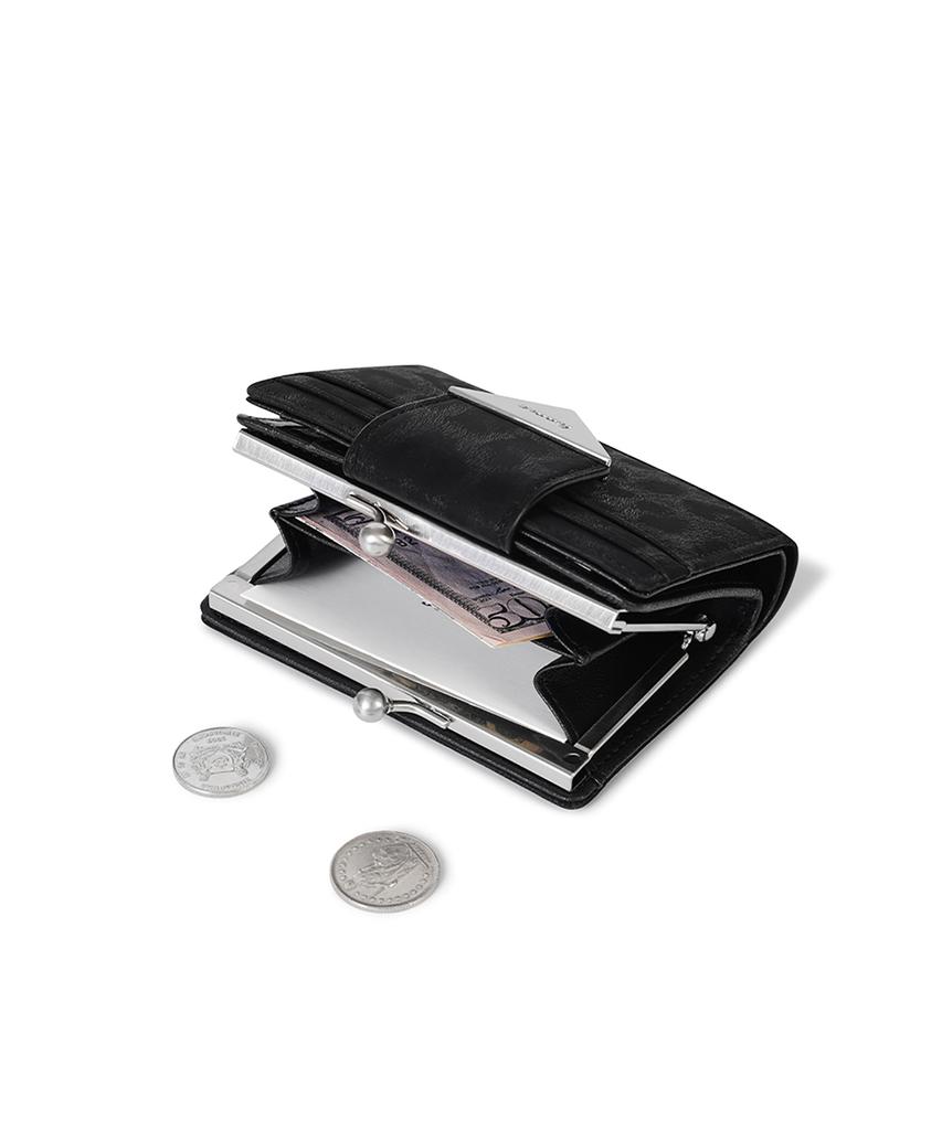 Fennec Triangle Frame Bridge Wallet - Leopard Black