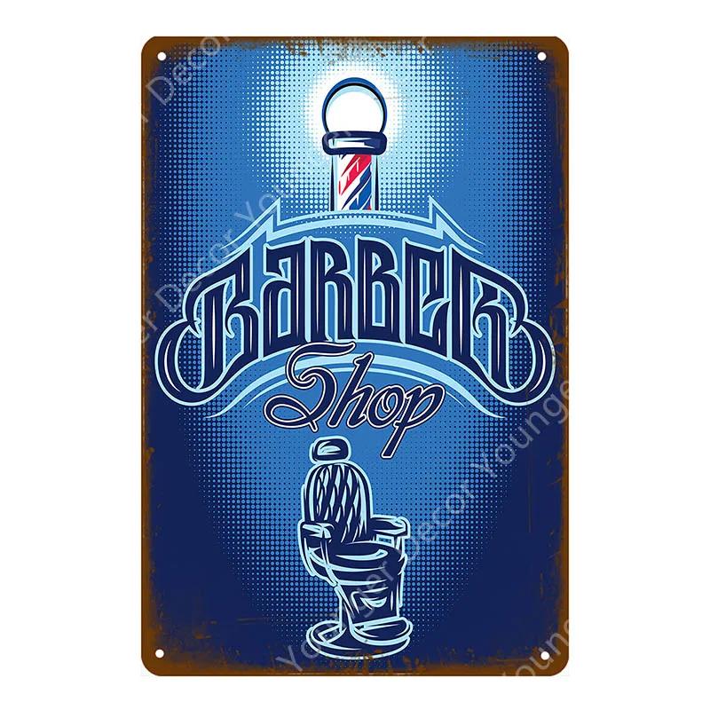 Vintage Barber Shop Tin Signs Hair Style tattoo Metal Poster Plate Cafe Bar College Dorm Decoration Plaque Home Wall Decor YJ072