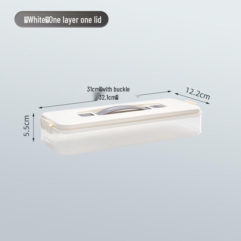 Food-grade Refrigerator Storage Box for Prepared Dishes and Dumplings 1-layer with lid темно-зеленого