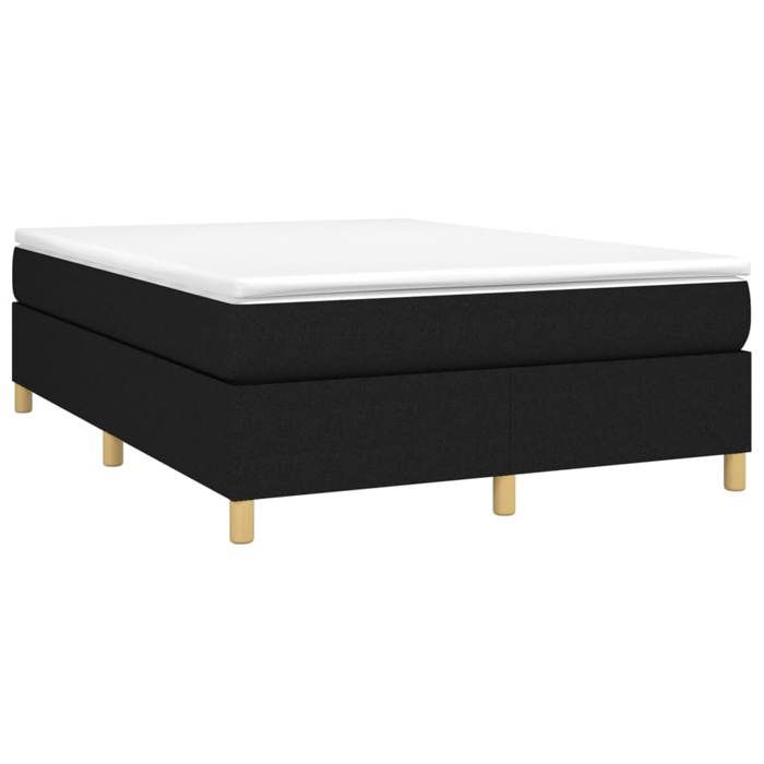 Maison Exclusive - Sommier à lattes de lit avec matelas Noir 140x200 cm Tissu