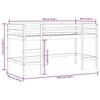 VidaXL Lit Mezzanine Enfants et Tunnel, Lit Surélevé pour Enfants avec Échelle, Meuble de Rangement Chambre, Moderne, Rose 3207005
