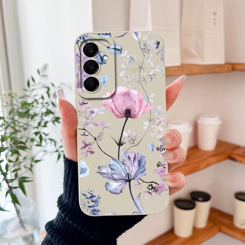 For Samsung Galaxy A37 A57 A17 A07 Phone Case Cute Astronaut Smooth Liquid Silicone Full Coverage Anti Drop Soft Durable Bumper