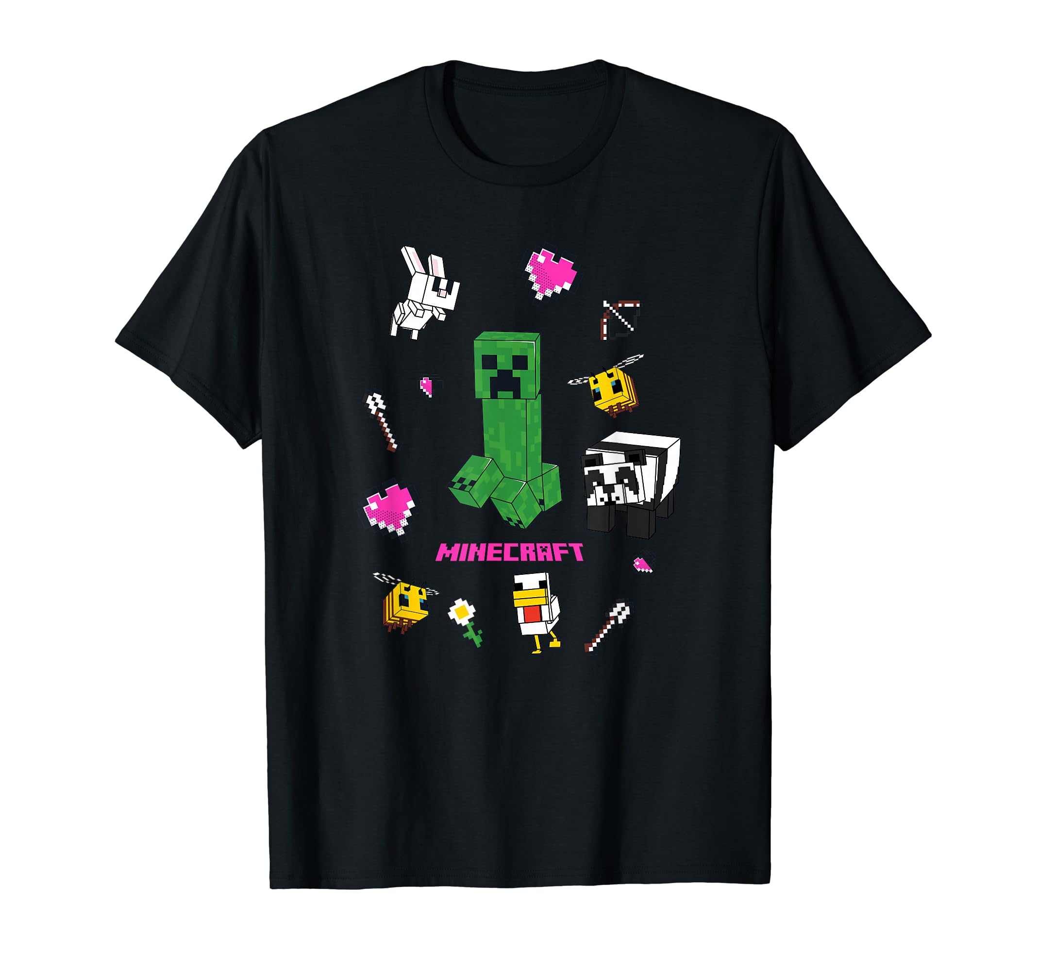 

Minecraft Creeper and Friendly Mobs T-Shirt