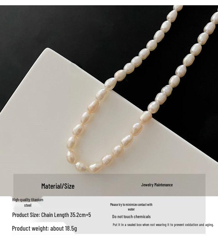 2023 Summer Luxury Freshwater Pearl Clavicle Necklace for Women: Baroque Sweet, Cool Style