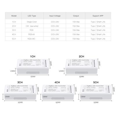 Zigbee Dimmable COB LED Strip RGBW CCT Led Controller,WIFI Switch for Led Neon Tape Smart Single Color Dimmer,Tuya RGB Controlle