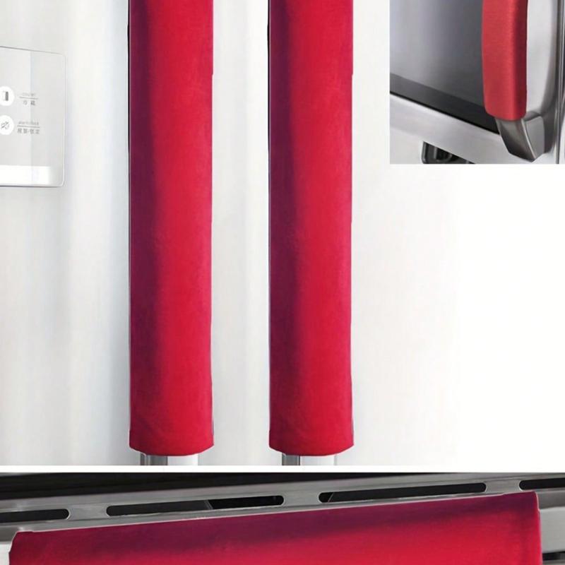 2Pcs Double-Door Refrigerator Oven Microwave Handle Gloves, Non-Slip Anti-Oil Warm Refrigerator Door Refrigerator Oven Handle Gloves