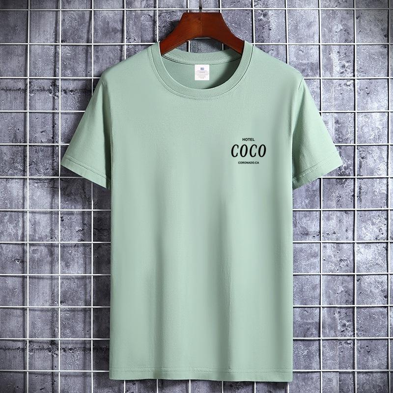 Codzienny T-shirt z krótkim rękawem na lato 2026 dla mężczyzn w dużych rozmiarach, z okrągłym dekoltem, luźne ubranie, wygodny T-shirt, odzież estetyczna