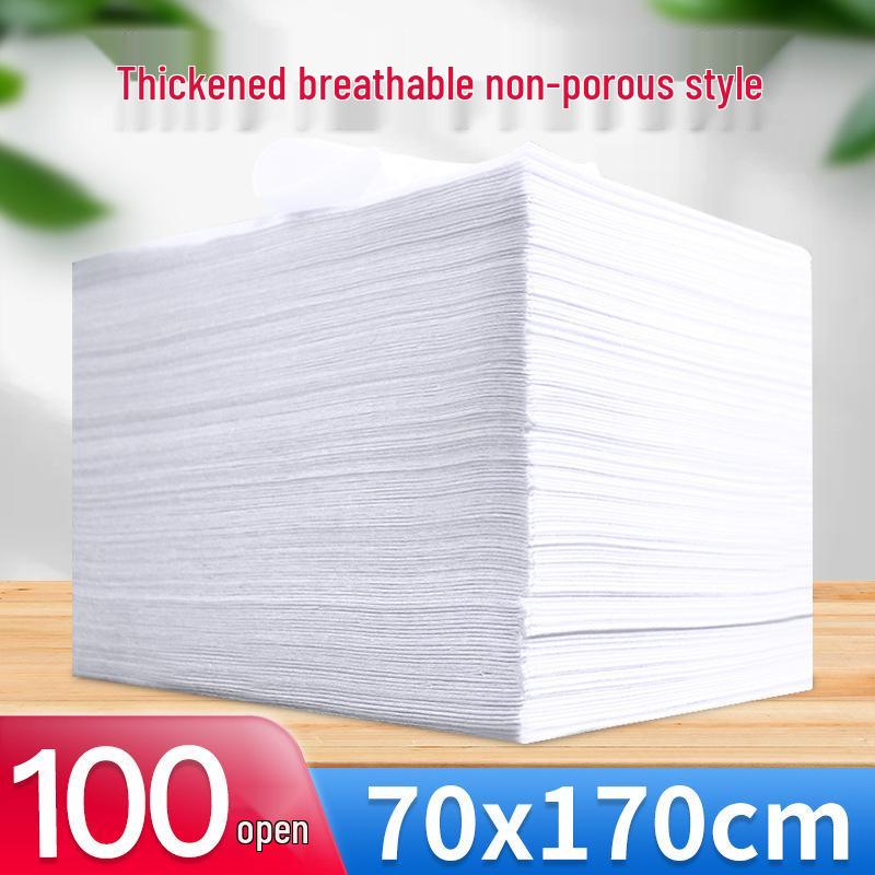 Waterproof Oilproof Disposable Bed Sheets with Hole - Non-Woven, Breathable, 100-Pack