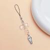 DIY Crystal Heart Phone Strap with Cute Bowknot Wing Heart Phone Strap Keychain