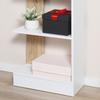 Estantería de Almacenamiento con 5 Compartimentos Abiertos Diseño Moderno Simple Ideal para Sala de Estar Dormitorio Oficina 45 x 21 x 170 cm Blanco y Roble