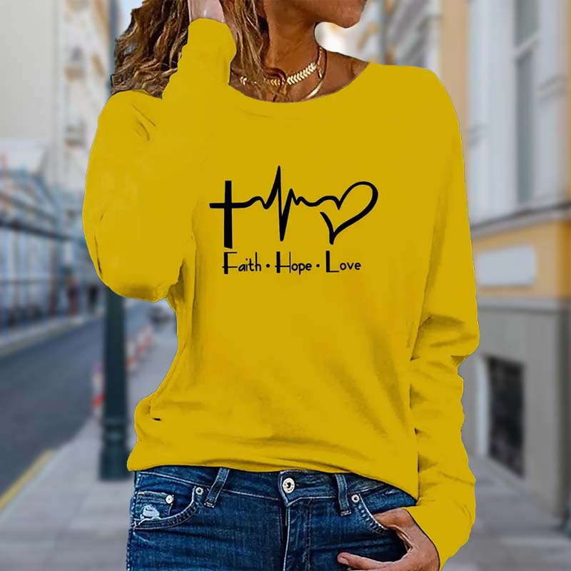 Femei Topuri Toamna Loose Cat Print Causal Tricou Maneca Lunga Top Bluza