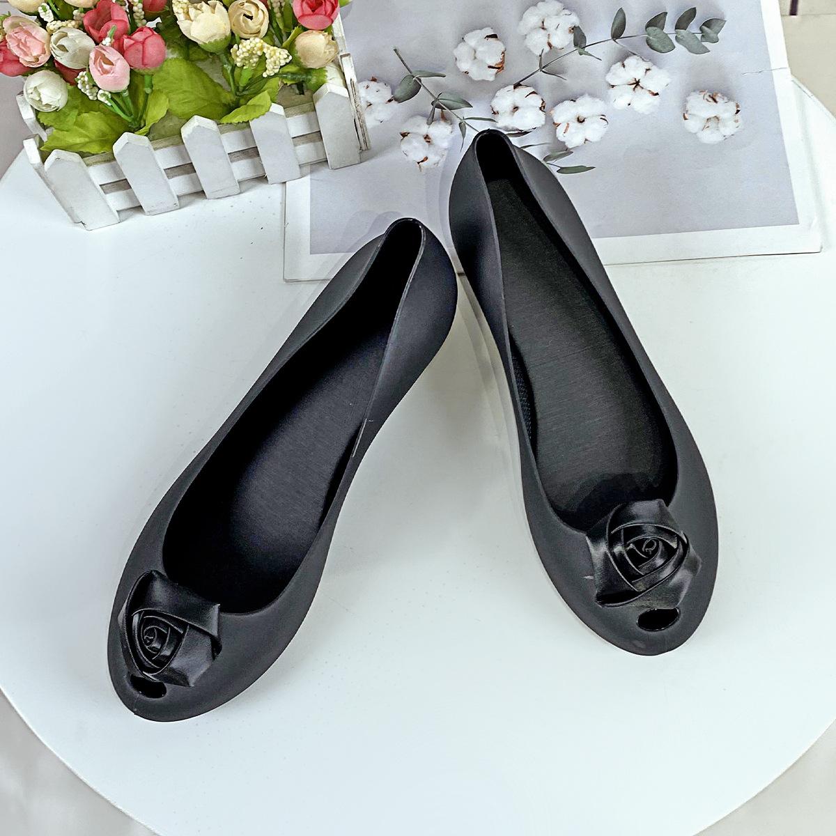 

Fashion Women S Low-Heeled Sandals Non-Slip Rose Versatile Single Shoes Can Be Worn In All Seasons 41 чорний