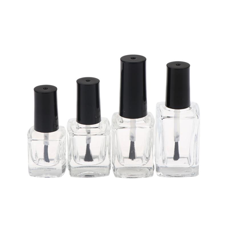 5/10/12/15Ml Empty Clear Glass Nail Polish Bottles With Brush Cap Refillable Containers For Nail Art Lip Golss Liquid Sample