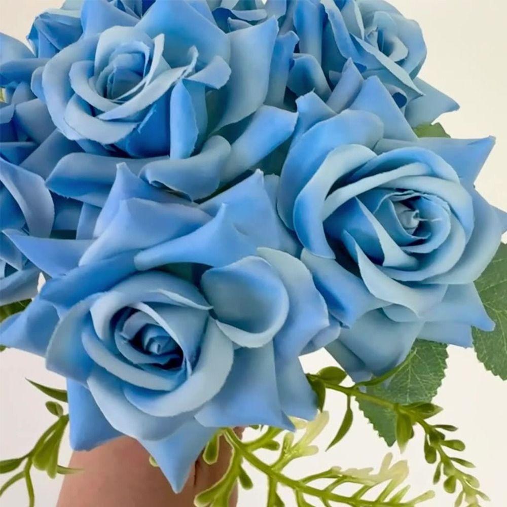 Flor Artificial Multicolor Rosa Pétalo de Seda Flor Falsa Rosa NUEVO Ramo de Flores Suministros para Fiesta