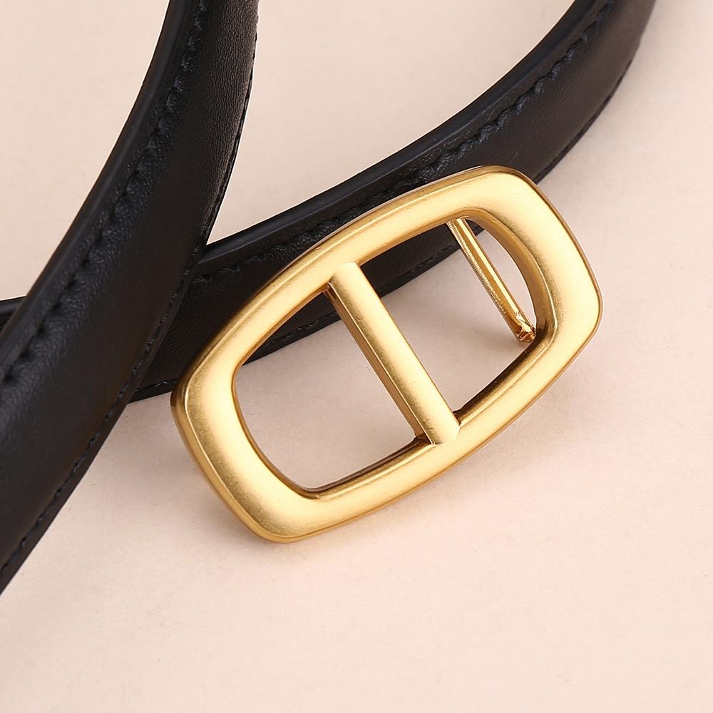 Japanese Belt Women'S Genuine Leather Cowhide Belt Women'S Genuine Leather High-End Casual Decoration Retro Jeans