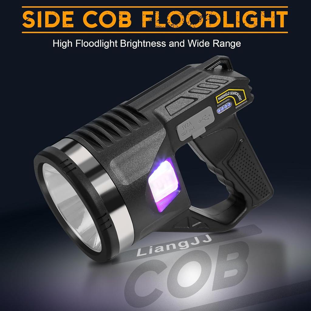 2000000 Lumens Super Bright Rechargeable Spotlight with Strap, XL