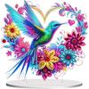 Double Sided Special Shaped Flower Hummingbird Desktop Diamond Art Kits Diamond Painting Desktop Decorations Bedroom Decoration