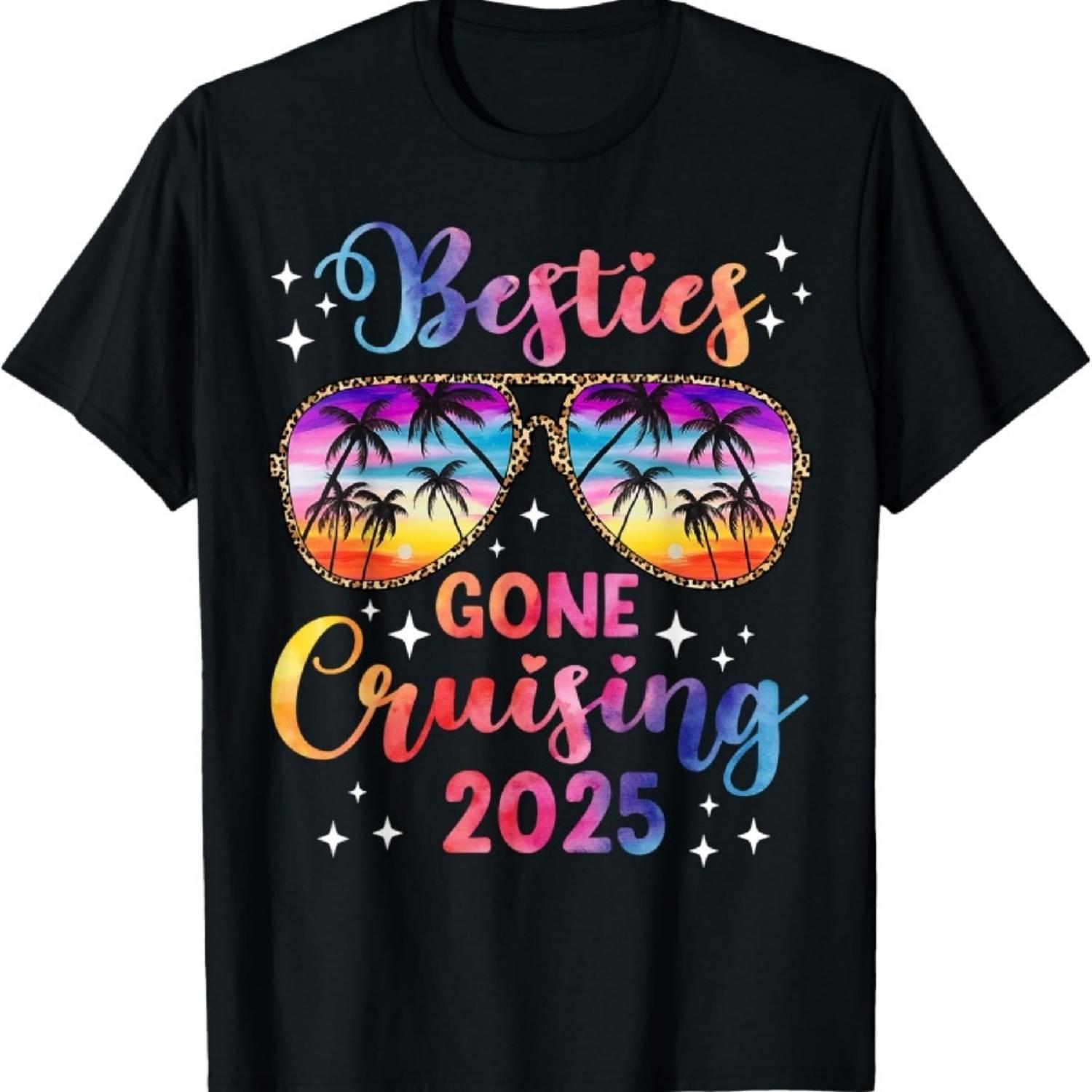 Besties Gone Cruising 2025 Girls Matching Women Cruise T-Shirt3 S
