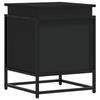Storage Box with Black Lid Engineered Wood