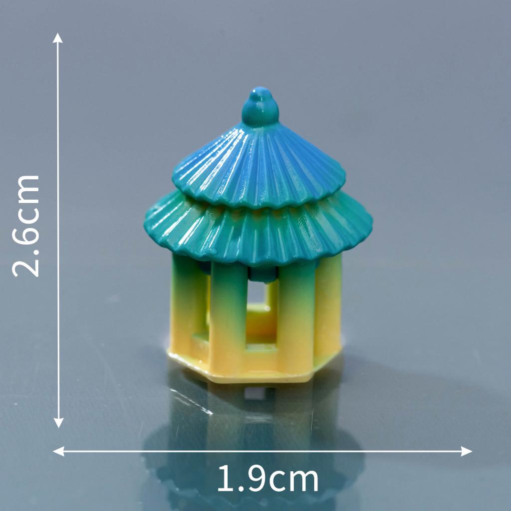 Traditional Chinese Resin Rockery Pavilion With Faux Rock And Tree For Garden Decor