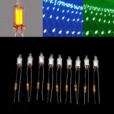 10 pezzi lampadine al neon 4*10 mm 5*13 mm indicatore di alimentazione principale con resistenza 220 V