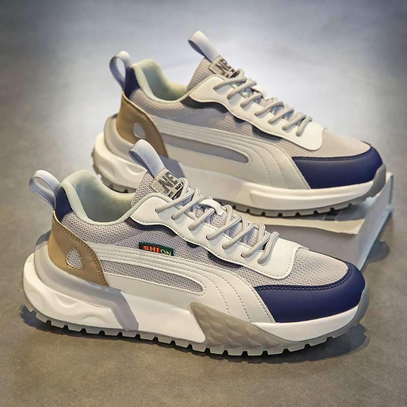 Men's shoes sports shoes four seasons casual running non-slip and deodorant thick-soled Forrest Gump dad trendy shoes
