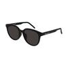 Saint Laurent Metal Logo Arm Irregular Shape Sunglasses Women Sunglasses Black SL317F-001