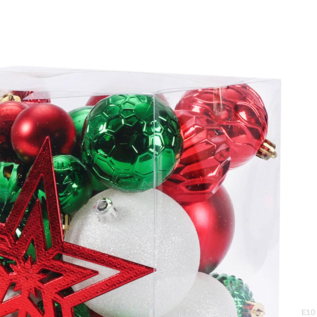 Christmas Balls Ornaments Hanging Decorative Bauble Shatterproof Tree for Wedding